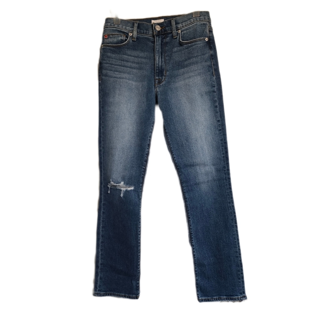 Hudson Blair High Rise Bootcut Crop Jeans Medium Wash Indigo 26 New with tags - Picture 2 of 6